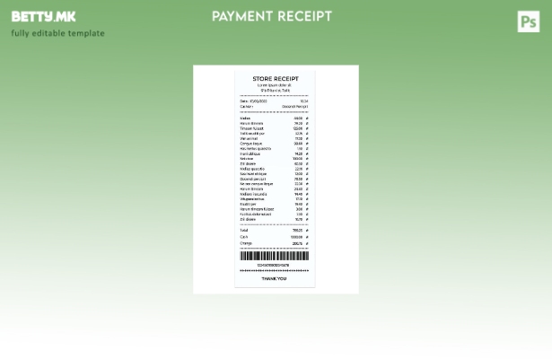 Шаблон за сметки за продавница во модерен стил